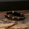 Wholesale Handmade Jewelry Accessories Alloy Tiger Eye Stone Bracelets With Star Pattern And Electroplating For Men And Women