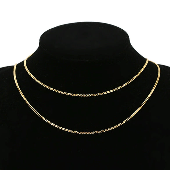 Wholesale Handmade Jewelry Stainless Steel And Pure Silver Cuban Thin Chain With Two Side Grinding And Electroplating