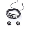 Wholesale Handmade Leather Bracelet With Letters Numbers Text Pattern Unisex Style