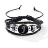 Wholesale Handmade Leather Bracelet With Letters Numbers Text Pattern Unisex Style
