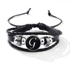 Wholesale Handmade Leather Bracelet With Letters Numbers Text Pattern Unisex Style