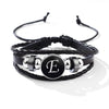 Wholesale Handmade Leather Bracelet With Letters Numbers Text Pattern Unisex Style