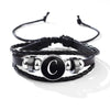 Wholesale Handmade Leather Bracelet With Letters Numbers Text Pattern Unisex Style