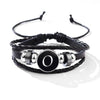 Wholesale Handmade Leather Bracelet With Letters Numbers Text Pattern Unisex Style