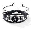 Wholesale Handmade Leather Bracelet With Letters Numbers Text Pattern Unisex Style