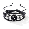 Wholesale Handmade Leather Bracelet With Letters Numbers Text Pattern Unisex Style