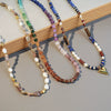 Wholesale Handmade Light Luxury Natural Tiger Eye And Freshwater Pearl Beaded Love Heart Pendant Necklace For Women
