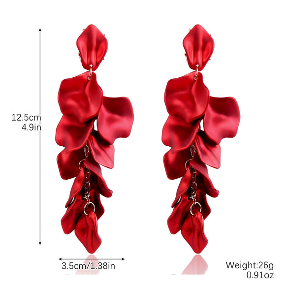 Wholesale Handmade Matte Resin Flower Tassel Earrings For Women