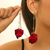 Wholesale Handmade Matte Resin Flower Tassel Earrings For Women