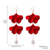 Wholesale Handmade Matte Resin Flower Tassel Earrings For Women