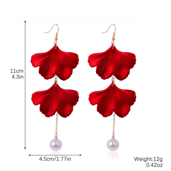 Wholesale Handmade Matte Resin Flower Tassel Earrings For Women