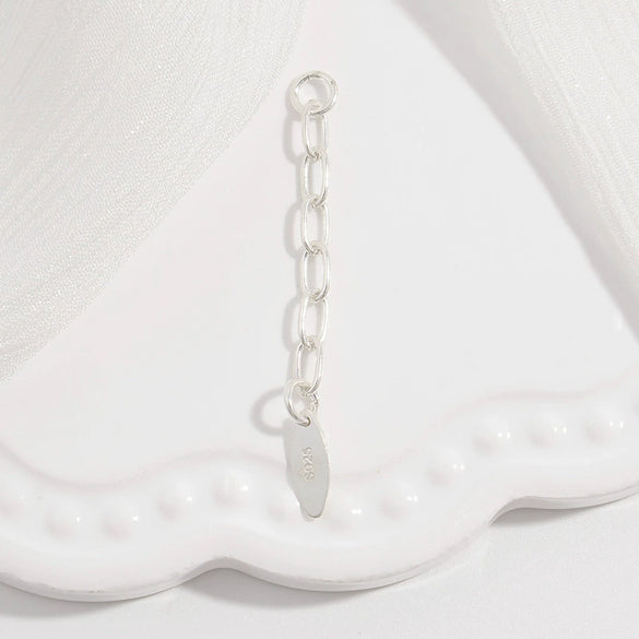Wholesale Handmade Minimalist Drop Shape 925 Sterling Silver Tail Chain Extended Chain Diy Bracelet Necklace Accessories