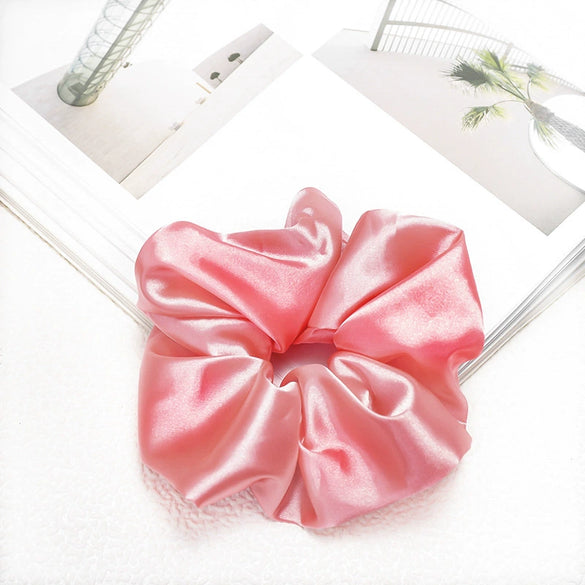 Wholesale Handmade Minimalist Natural Cloth Hair Ring Solid Color Hair Accessories