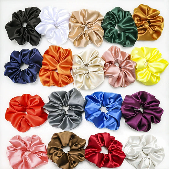 Wholesale Handmade Minimalist Natural Cloth Hair Ring Solid Color Hair Accessories
