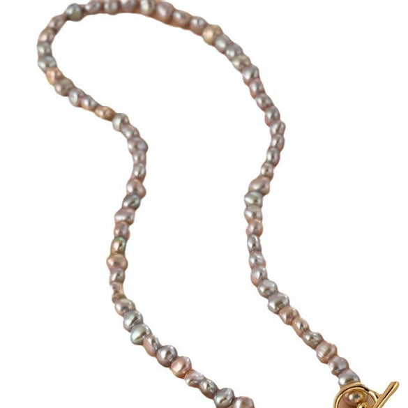 Wholesale Handmade Natural Freshwater Baroque Pearl Necklace For Women Copper Material