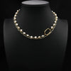 Wholesale Handmade Natural Freshwater Pearl Jewelry Retro Geometric Style Necklace Clavicle Chain Bracelet Electroplated