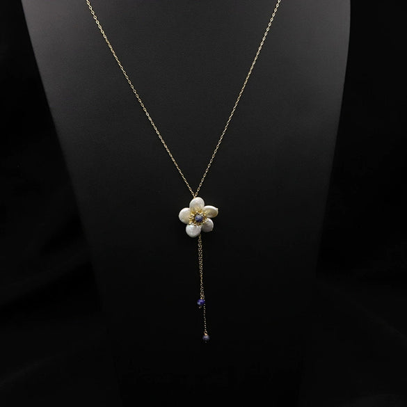 Wholesale Handmade Natural Freshwater Pearl Jewelry Retro Geometric Style Necklace Clavicle Chain Bracelet Electroplated