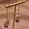 Wholesale Handmade Natural Pearl High End Long Tassel Earrings With Geometric Design For Women