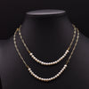 Wholesale Handmade Natural Pearl Sweater Chain With Long Pendant Retro Geometric Style Nonfading Electroplated Jewelry For Women