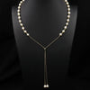 Wholesale Handmade Natural Pearl Sweater Chain With Long Pendant Retro Geometric Style Nonfading Electroplated Jewelry For Women