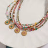 Wholesale Handmade Natural Stone And Stainless Steel Geometric Retro Beaded Necklace For Women