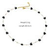 Wholesale Handmade Natural Stone Beaded Necklace Stainless Steel Chain Geometric Style Mixed Gemstone Inlay