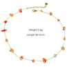 Wholesale Handmade Natural Stone Beaded Necklace Stainless Steel Chain Geometric Style Mixed Gemstone Inlay