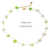 Wholesale Handmade Natural Stone Beaded Necklace Stainless Steel Chain Geometric Style Mixed Gemstone Inlay