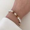 Wholesale Handmade Natural Tiger Eye Stone Pearl Bracelet For Women In Maillard Style