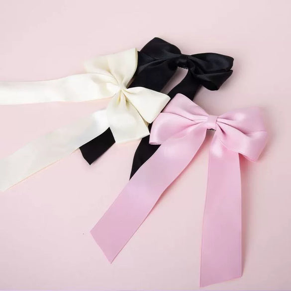 Wholesale Handmade Polyester Fiber Ribbon Bow Hair Clip For Women Versatile Hair Accessory