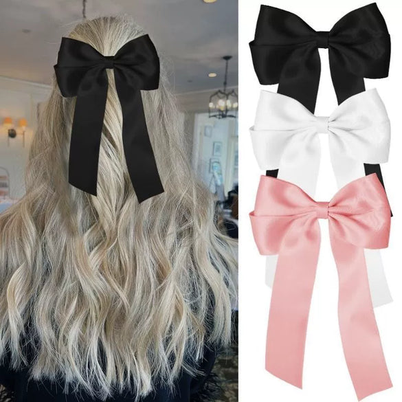 Wholesale Handmade Polyester Fiber Ribbon Bow Hair Clip For Women Versatile Hair Accessory