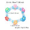Wholesale Handmade Polymer Clay Flower Beaded Bracelet For Women Vacation Style Jewelry