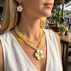 Wholesale Handmade Polymer Clay Flower Shape Necklace And Earrings For Women