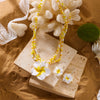 Wholesale Handmade Polymer Clay Flower Shape Necklace And Earrings For Women