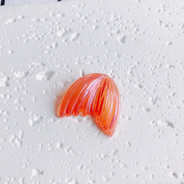 Wholesale Handmade Resin And Plastic Fishtail Stud Earrings With Magic Color Gradient Natural Style And Environmental Protection Treatment