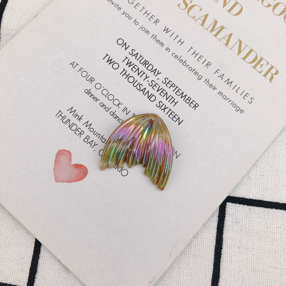 Wholesale Handmade Resin And Plastic Fishtail Stud Earrings With Magic Color Gradient Natural Style And Environmental Protection Treatment