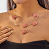 Wholesale Handmade Resin Heart Shape Doublelayer Necklace For Women