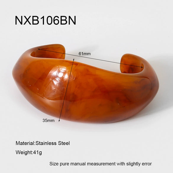 Wholesale Handmade Resin Open Bracelet For Women