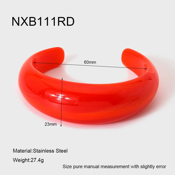 Wholesale Handmade Retro Multicolor Resin Open Bracelet Jewelry For Women