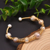 Wholesale Handmade Retro Natural Freshwater Pearl Electroplated Bracelet For Women