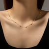 Wholesale Handmade S925 Sterling Silver Pearl Bead Cross Chain Neck Collarbone Necklace For Women With Electroplating