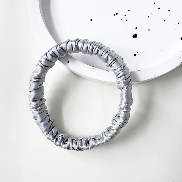 Wholesale Handmade Silk Hair Tie For Women High Elasticity Mulberry Silk Nonpulling Ponytail Head Flower Hair Rope