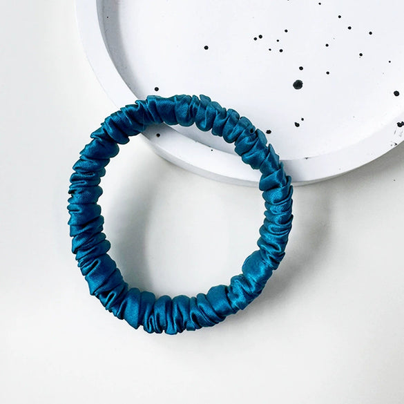 Wholesale Handmade Silk Hair Tie For Women High Elasticity Mulberry Silk Nonpulling Ponytail Head Flower Hair Rope