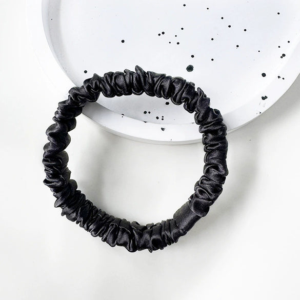 Wholesale Handmade Silk Hair Tie For Women High Elasticity Mulberry Silk Nonpulling Ponytail Head Flower Hair Rope