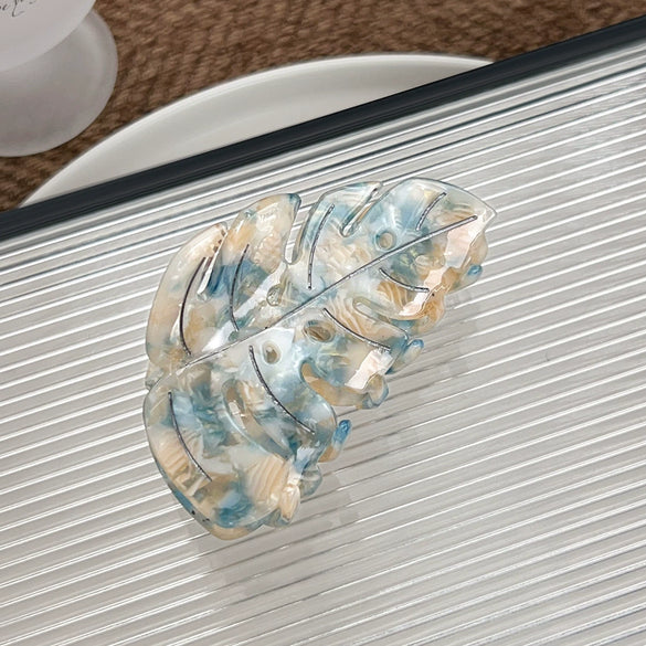 Wholesale Handmade Small Fresh Leaf Acetic Acid Hair Clip For Women