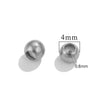 Wholesale Handmade Stainless Steel And Silicone Loose Round Beads Jewelry With Glossy Geometric Design And Electroplating