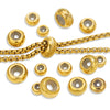 Wholesale Handmade Stainless Steel And Silicone Loose Round Beads Jewelry With Glossy Geometric Design And Electroplating