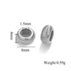 Wholesale Handmade Stainless Steel And Silicone Loose Round Beads Jewelry With Glossy Geometric Design And Electroplating