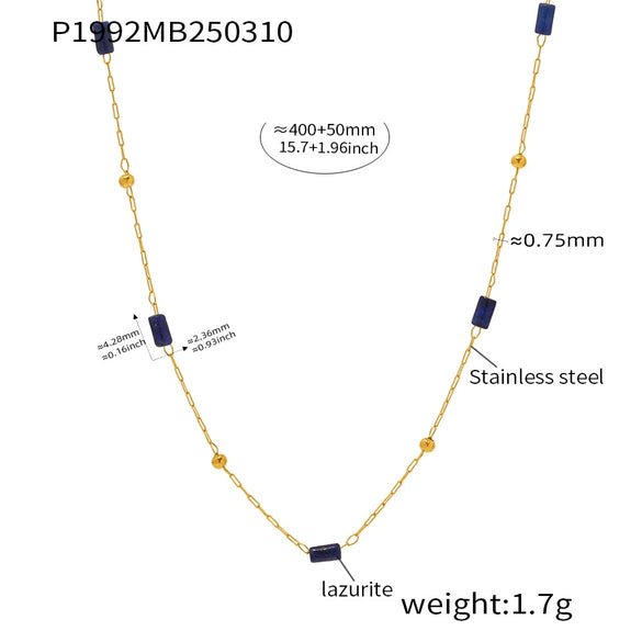 Wholesale Handmade 316L Stainless Steel And Tiger's Eye Beaded Cross Necklace With Geometric Pattern For Women