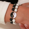 Wholesale Handmade Stainless Steel Bracelet With Black Onyx Tiger Eye Stone Black Gallstone Cross For Men